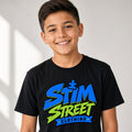 Stim Street™ Unisex Logo T-Shirt : Blue and Green