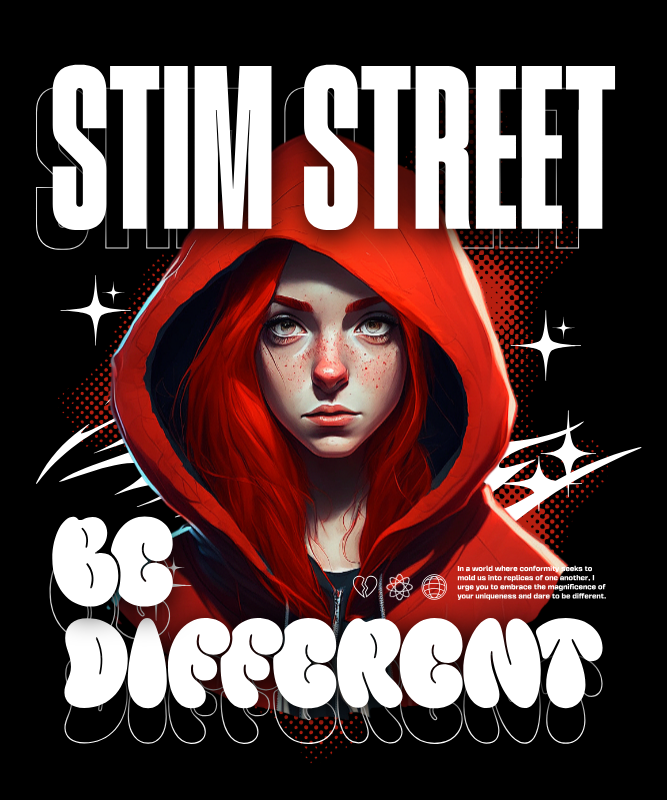 Stim Street™ – Be Different Unisex Graphic T-Shirt