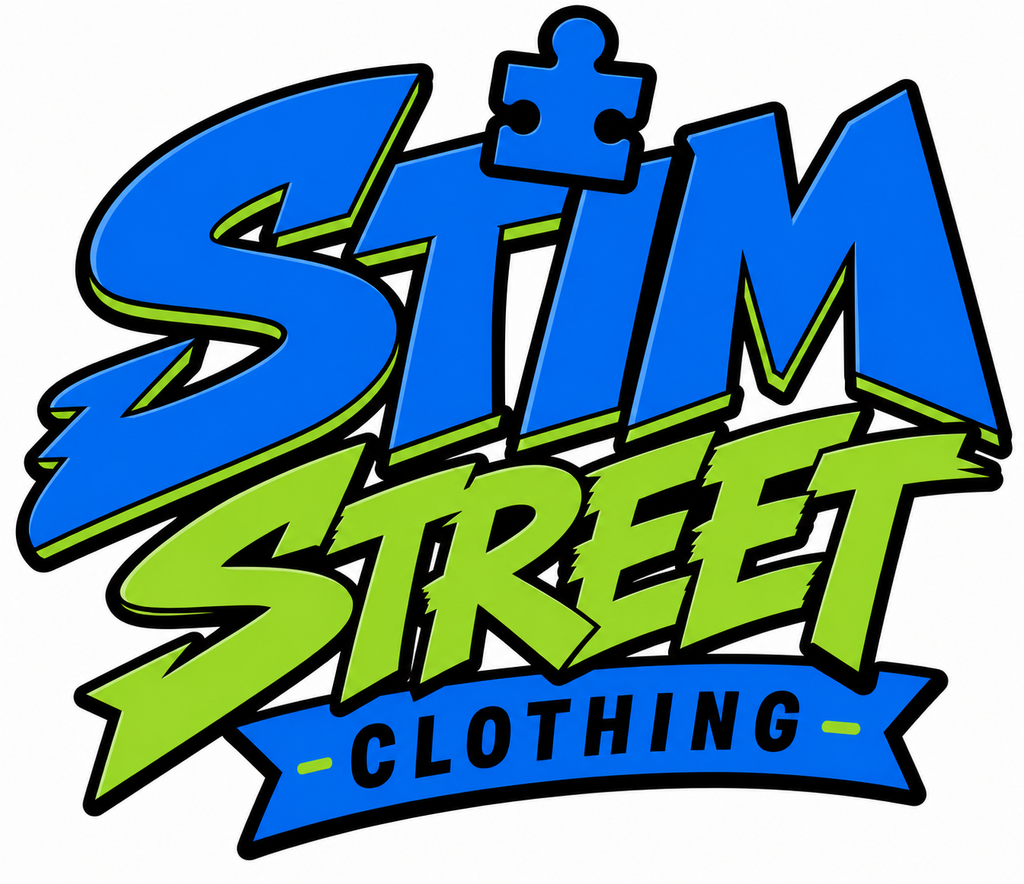 Stim Street™ Unisex Logo T-Shirt : Blue and Green