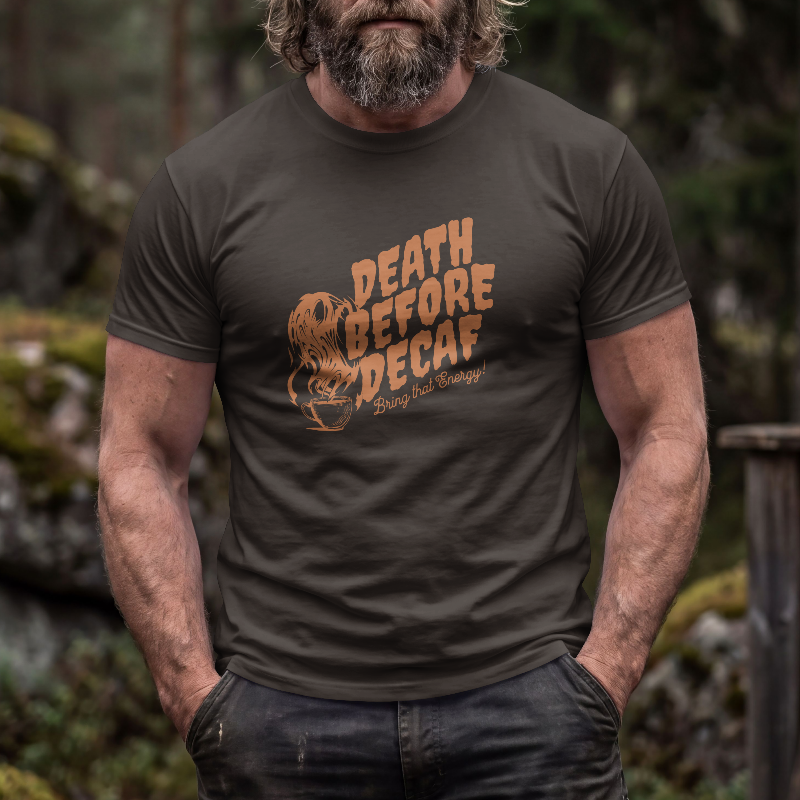 Death Before Decaf™ Men's Graphic T-Shirt | Stim Street™