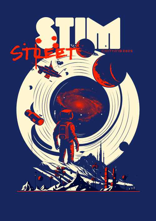 Explore Space™ Retro Astronaut Graphic Unisex T-Shirt | Vintage Sci-Fi Space Design