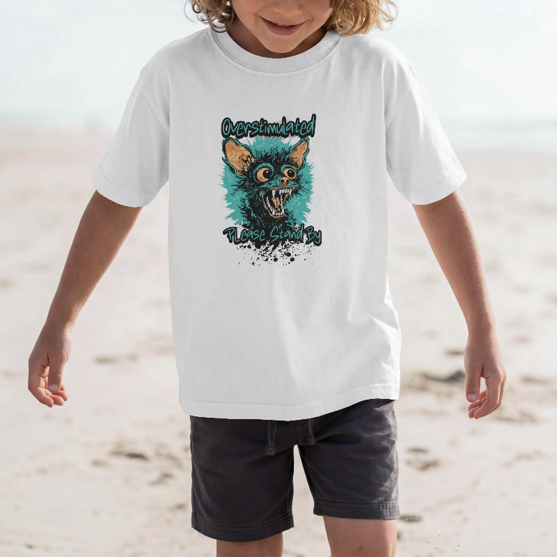 Overstimulated: Please Stand By – Sensory Overload Cat Unisex T-Shirt