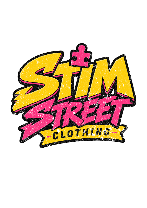 Kid's Stim Street™ Logo T-Shirt - Black and Yellow - Grunge Edition